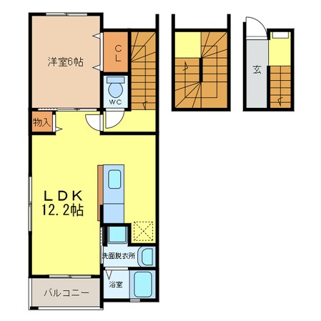 中村公園駅 バス13分  東条下車：停歩7分 3階の物件間取画像